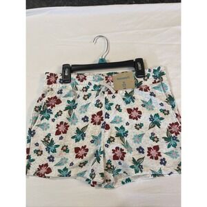 Thereabouts Girls Floral Drawstring Shorts Size 16 xl Polyester Stretchy Summer